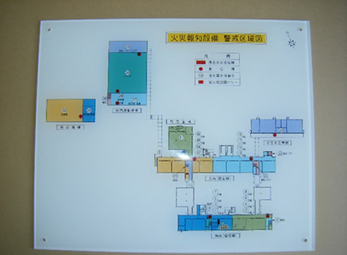 火災報知警戒区域パネル